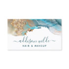 Encre aquarelle liquide d'art moderne bleu et or