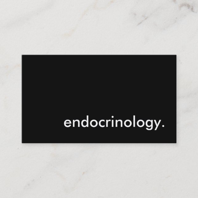 Carte De Visite endocrinologie. (Devant)