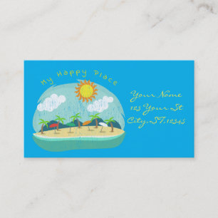 Carte De Visite Endroit heureux Thunder_Cove de plage