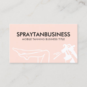 Carte De Visite Enduit de bronzage corporel moderne rose blush en 