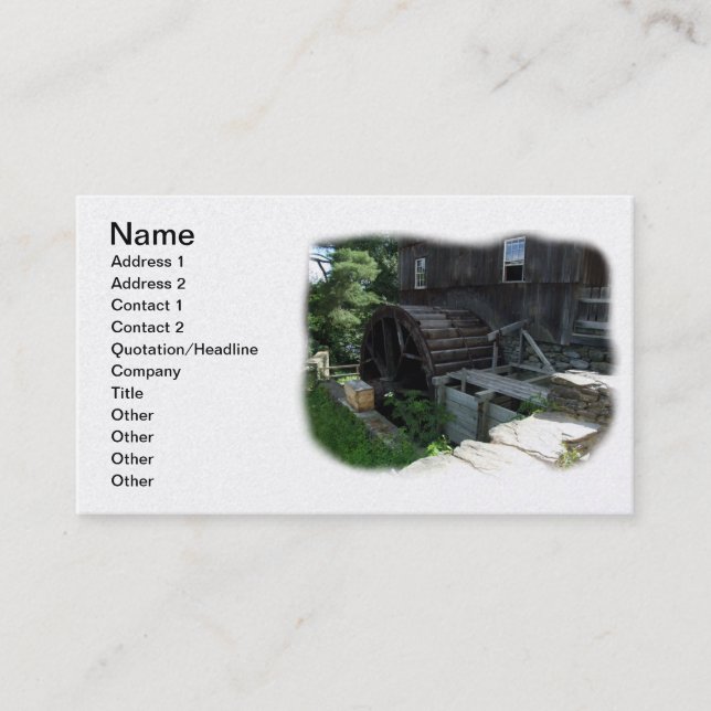 Carte De Visite Énergie alternative - Grist Mill Power (Devant)