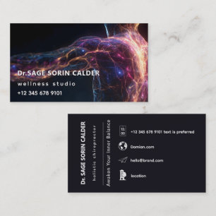 Carte De Visite Énergie Aura Courant Radieux