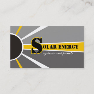 Carte De Visite Énergie/puissance solaire sources alternatives