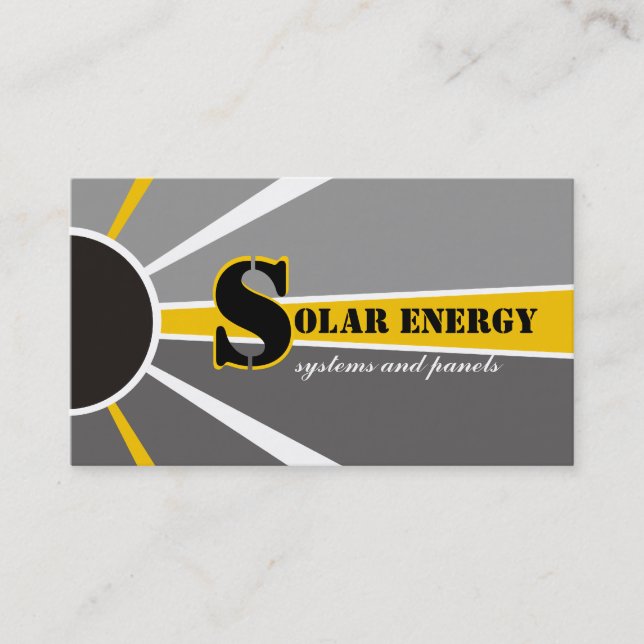 Carte De Visite Énergie/puissance solaire sources alternatives (Devant)