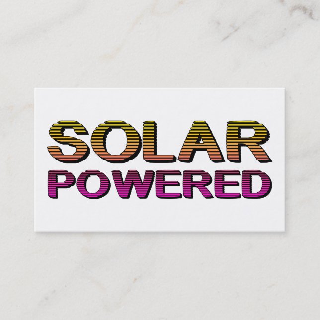 Carte De Visite énergie solaire (Devant)