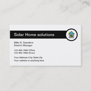 Carte De Visite Énergie solaire domestique