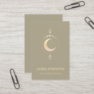 Carte De Visite Énergie Spirituelle Heiler Reiki Moon Phase Yoga