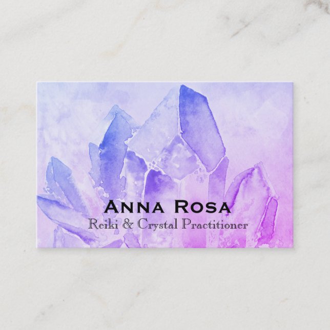 Carte De Visite *~* Energy Healer Reiki Crystal Yoga Reiki Master (Devant)