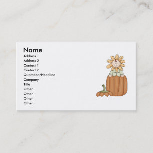 Carte De Visite Enfant Fleur de Citrouille