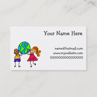 Carte De Visite Enfants de globe
