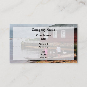 Carte De Visite Enfants jouant près du port Essex CT