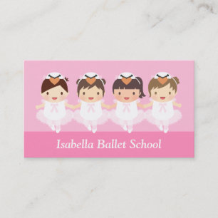 Carte De Visite Enfants mignons Ballerina Ballet Dance Instructeur