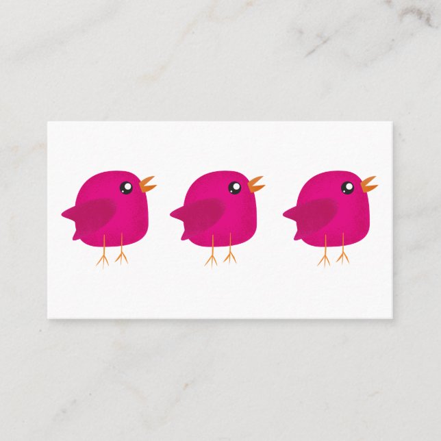 Carte De Visite Enfants oiseau mignon  (Devant)