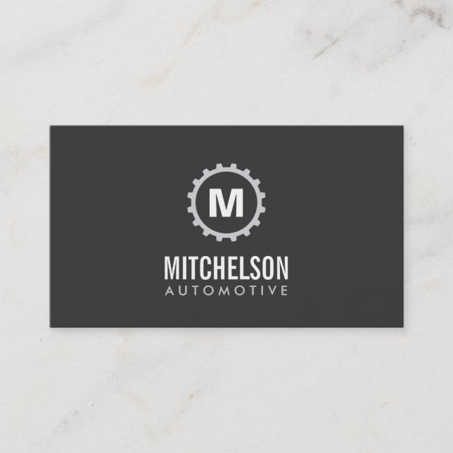 Carte De Visite Engin Automobile Initiale 2 Réparation Automatique (Devant)