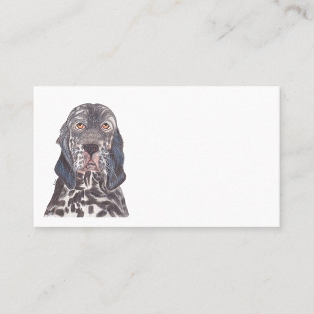 CARTE DE VISITE ENGLISH SETTER (Devant)
