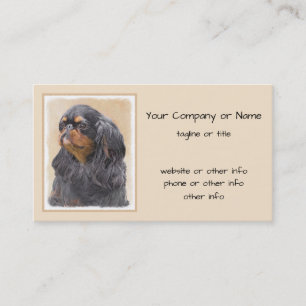 Carte De Visite English Toy Spaniel Peinture Animal Art original