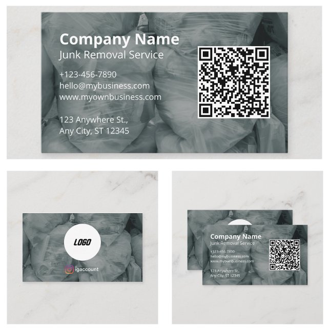 Carte De Visite Enlèvement de débris de construction (Construction Junk Removal Business Card
)