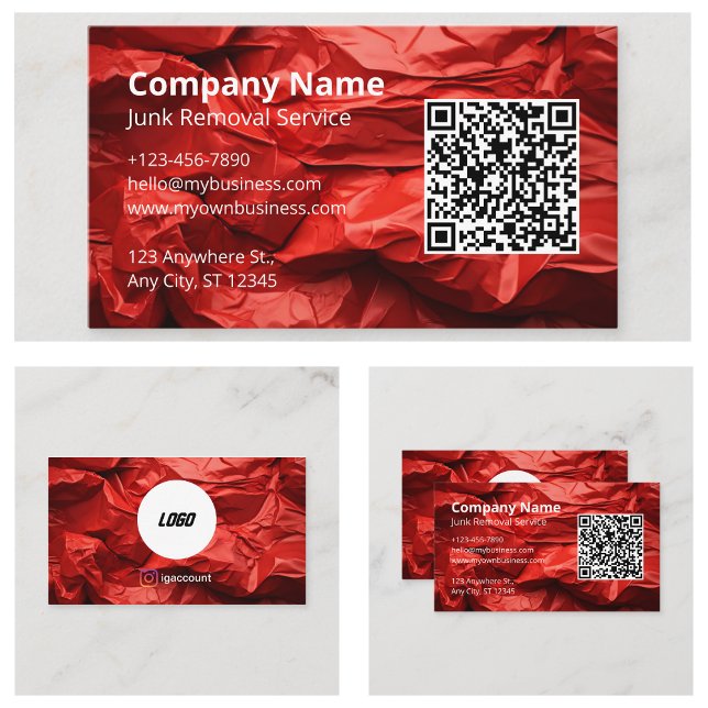 Carte De Visite Enlèvement de déchets (Junk Removal Business Card
)