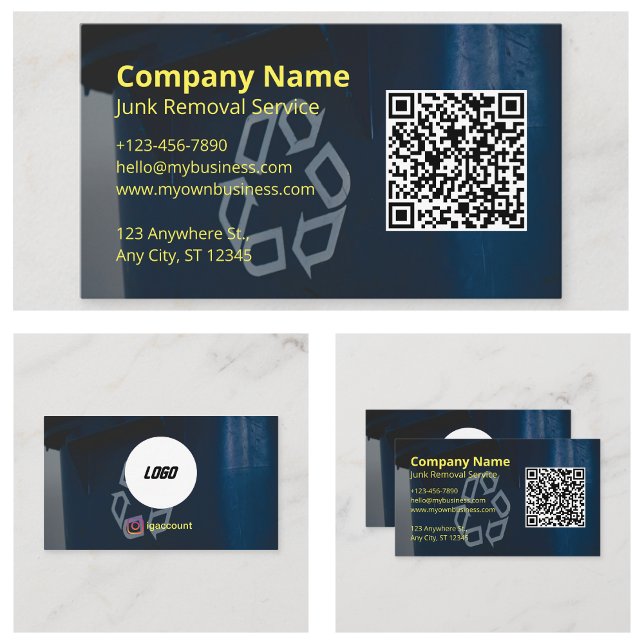 Carte De Visite Enlèvement de déchets (Junk Removal Business Card
)