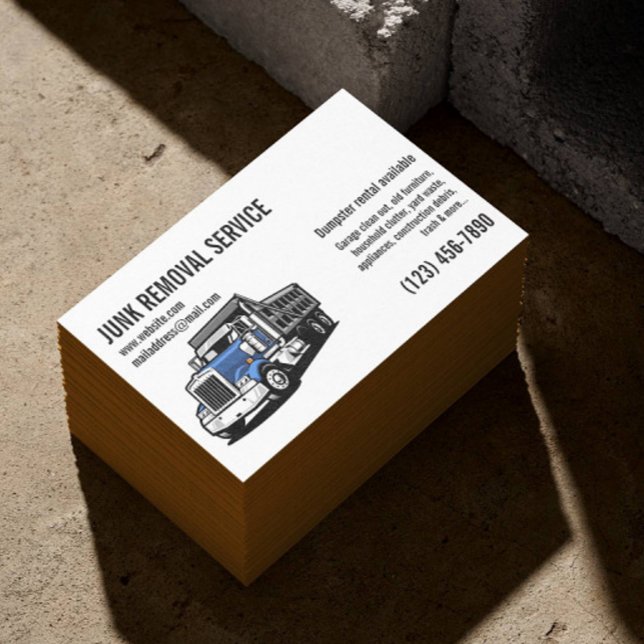 CARTE DE VISITE ENLÈVEMENT DE DÉCHETS ET DE DÉBRIS SERVICES DE DÉB (Créateur téléchargé)