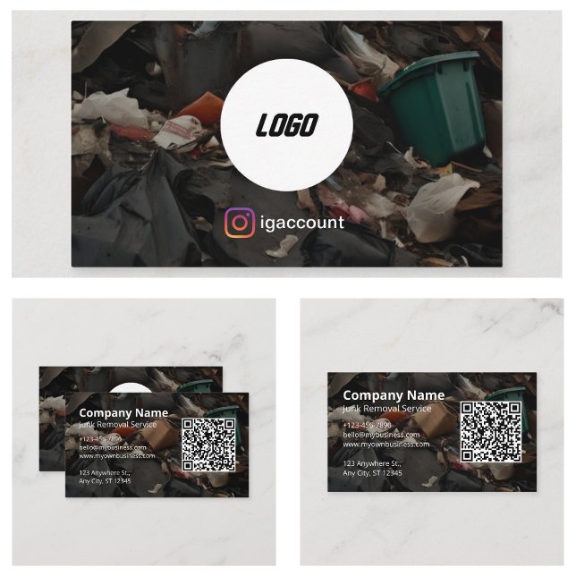Carte De Visite Enlèvement Déchets (Removal Junk Business Card
)