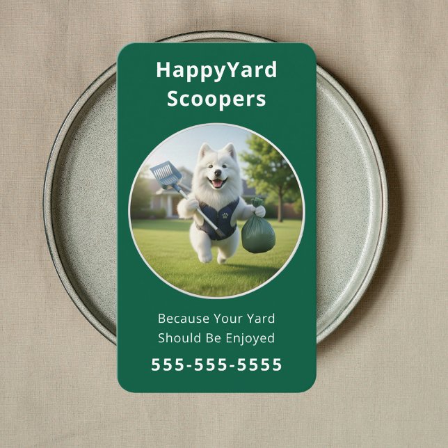 Carte De Visite Enlèvement Écologique des Déchets d'Animaux de Com (Créateur téléchargé)