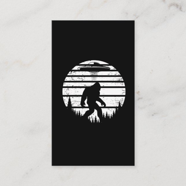 Carte De Visite  Enlèvement par un Alien de Bigfoot rétro (Devant)