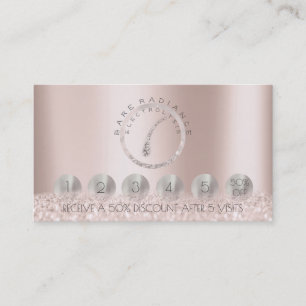Carte De Visite Enlèvement rose Glitter1 de cheveux de sourcils d