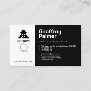 Carte De Visite Enquêtes privées   Inspecteur professionnel