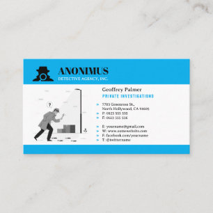 Carte De Visite Enquêtes privées Inspecteur professionnel