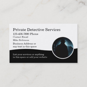 Carte De Visite Enquêteur de sécurité détective privé