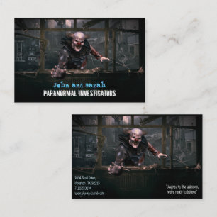 Carte De Visite Enquêteur paranormal Déplaisant Clown monstre