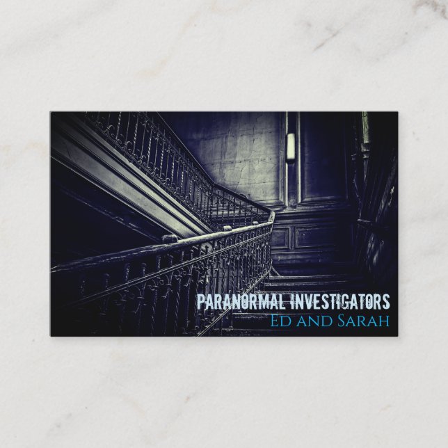 Carte De Visite Enquêteur paranormal Escaliers Déplaisants (Devant)
