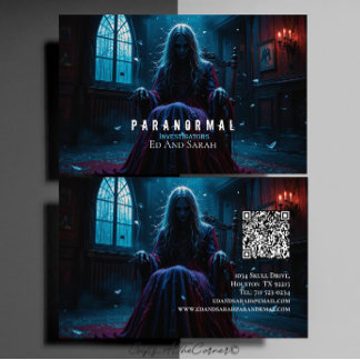 Carte De Visite Enquêteur paranormal fille possédée hantée