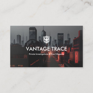 Carte De Visite Enquêteur privé Noir Cinématique
