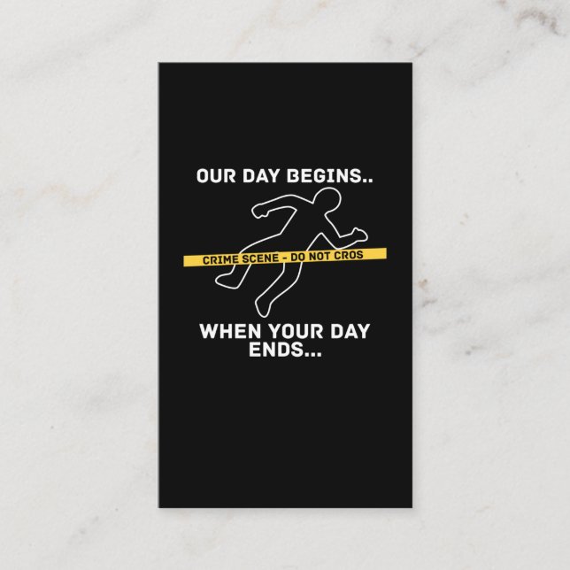 Carte De Visite Enquêteur scientifique judiciaire Détective Forens (Devant)