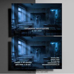 Carte De Visite Enquêteurs paranormaux Salle de classe hantée effr