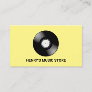 Carte De Visite Enregistrer le logo, magasin de musique