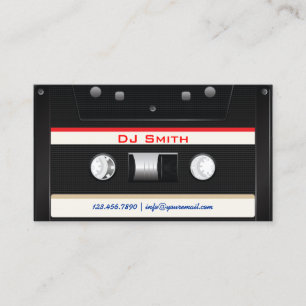 Carte De Visite Enregistreur à cassettes noir frais du DJ