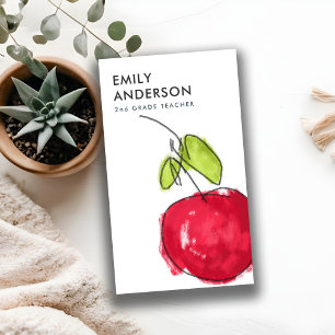 CARTE DE VISITE ENSEIGNANT DE L'ÉCOLE MODERNE PEINTURE HUILE POMME