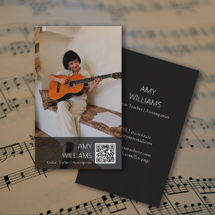 Carte De Visite Enseignant de Musique Chanteur Auteur-Compositeur