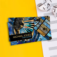 Enseignant de musique collage d'art abstrait