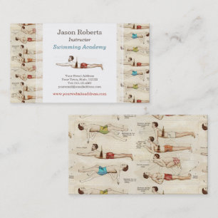 Carte De Visite Enseignant de natation à l'école de natation Vinta