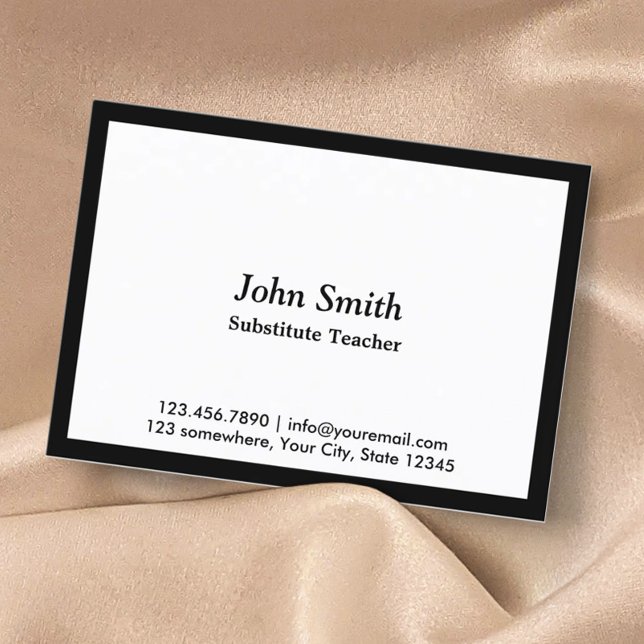 Carte de visite enseignant de remplacement de la f (Créateur téléchargé)