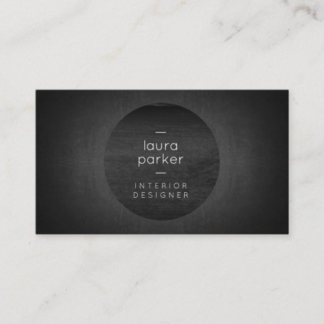 Carte De Visite Enseignant de tableau de bord gris-noir (Devant)