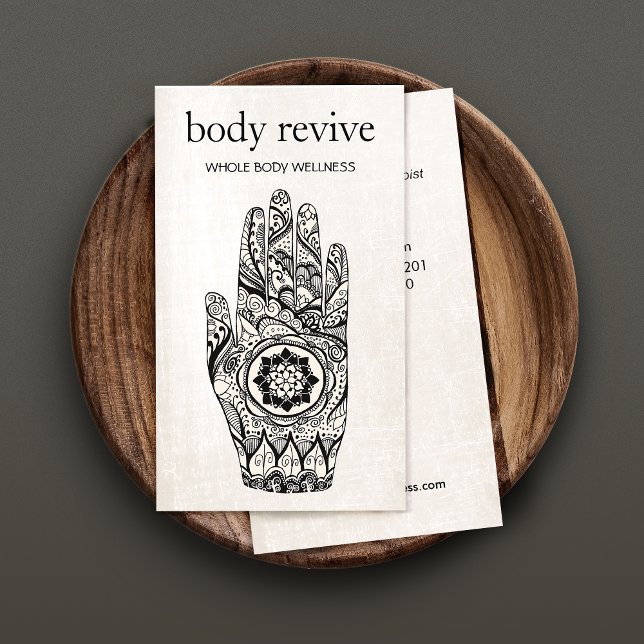 Carte De Visite Enseignant de Yoga et de guérisseur d'énergie Henn (Créateur téléchargé)