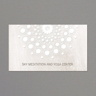 Carte De Visite Enseignant de Yoga et de Méditation de Lotus Manda