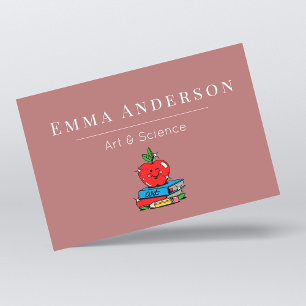 Carte De Visite Enseignant en art et science Tuteur Substitut Funn