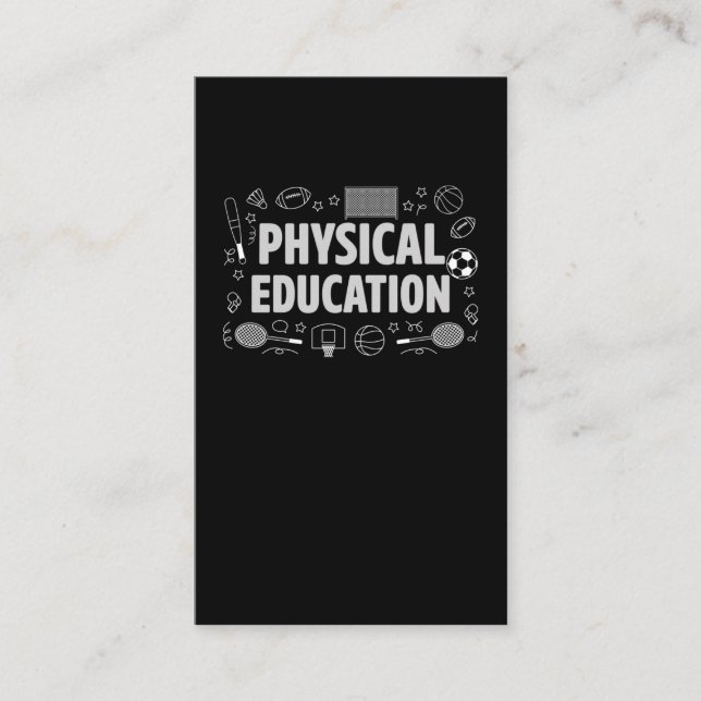 Carte De Visite Enseignant en éducation physique Sports PE Enseign (Devant)