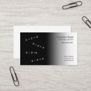 Carte de visite enseignant en mathématiques